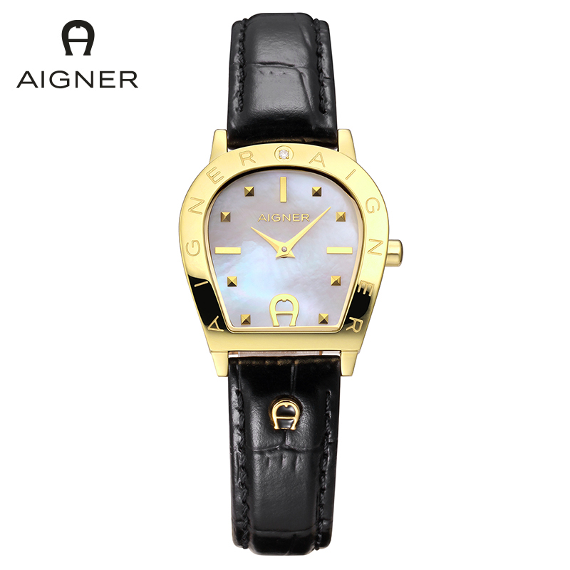 Aigner Amalfi Ladies Watch Gold Plated with Black and Brown