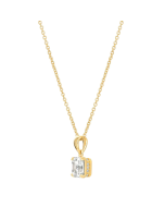 Crislu  Collar con Colgante Royal Asscher Acabado en Oro Amarillo de 18kt